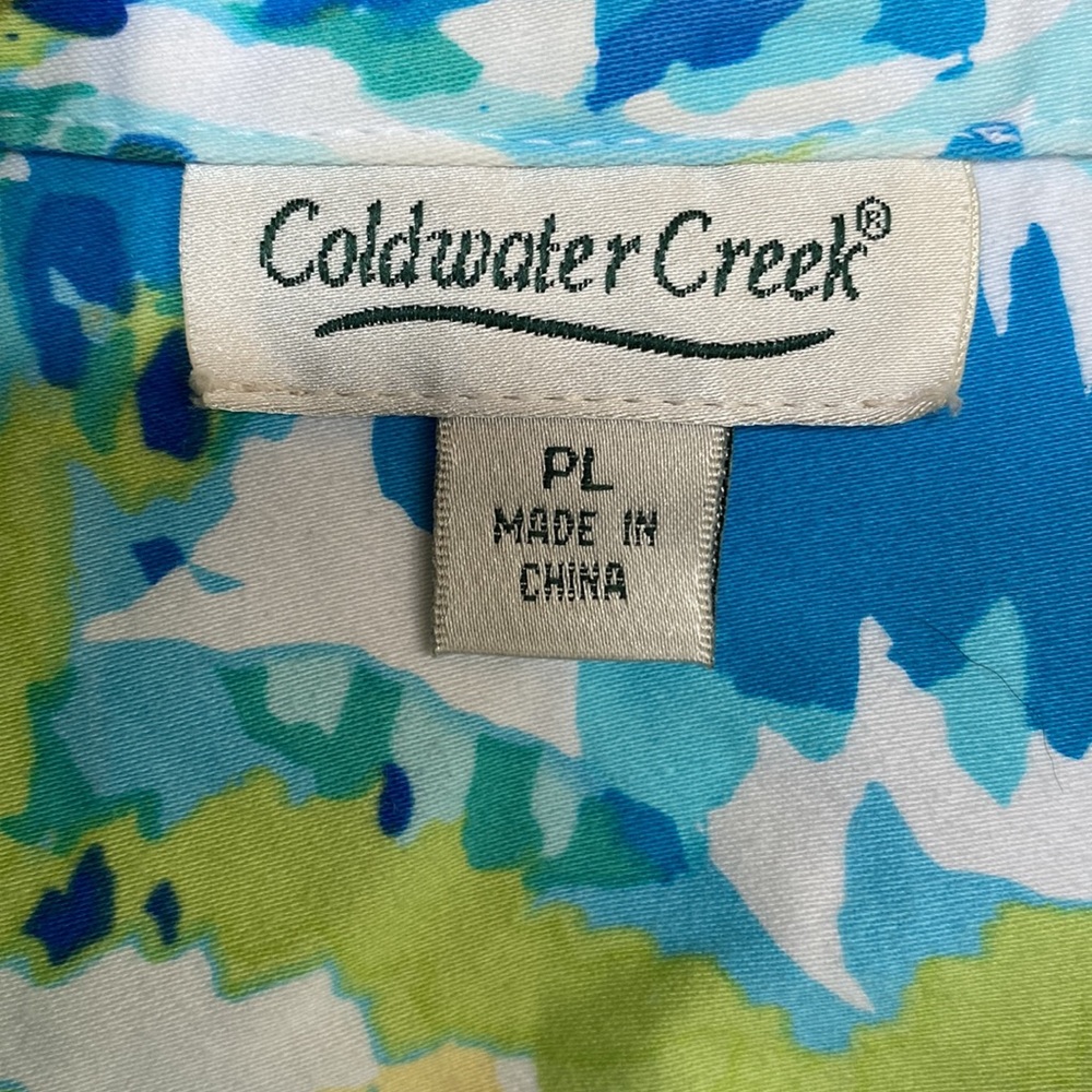 Patterned Coldwater Creek Fitted Cropped Jacket - Size P-Large